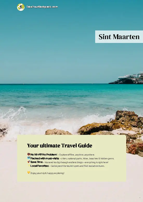 example page 0 from our offline Travel Guide for Sint Maarten